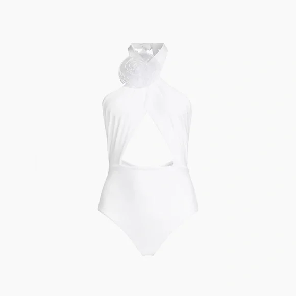 Beach Riot Rose Halter One-Piece Swimsuit, Size Large, $228